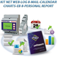 PKA0053-00  KIT NET WEB LOG 8 MAIL CALENDAR CHARTS EB 8 PERSONAL REPORT 