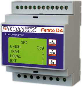 PFA641T-12  FEMTO D4 SPI 2 ENERGY ANALYZER RS485 230-240V 1DI 2DO